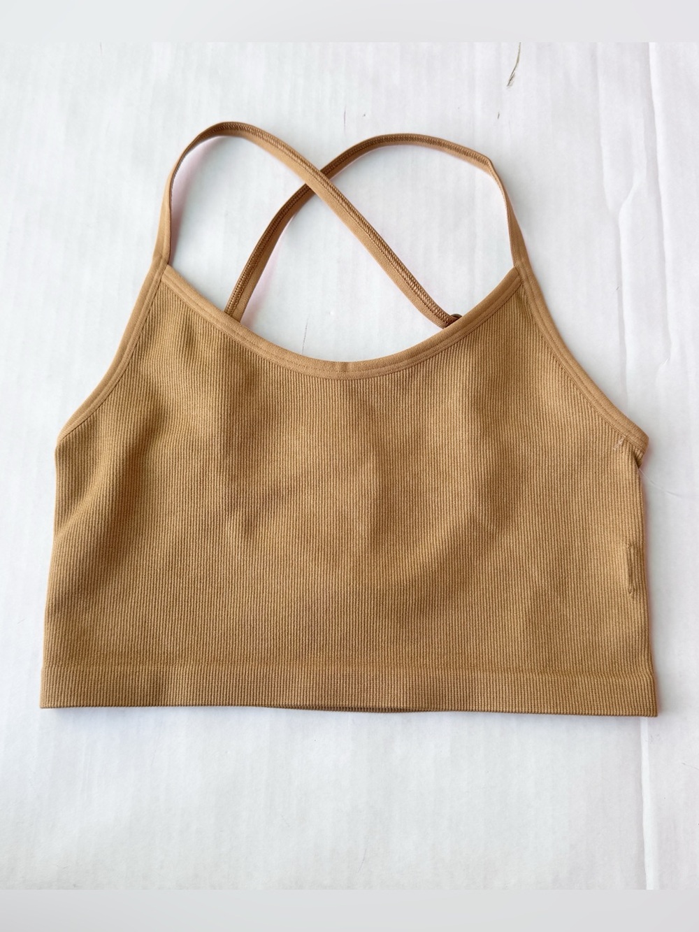 Aerie Offline New Ribbed Cropped Tank in Caramel Brown Size XS
NWOT